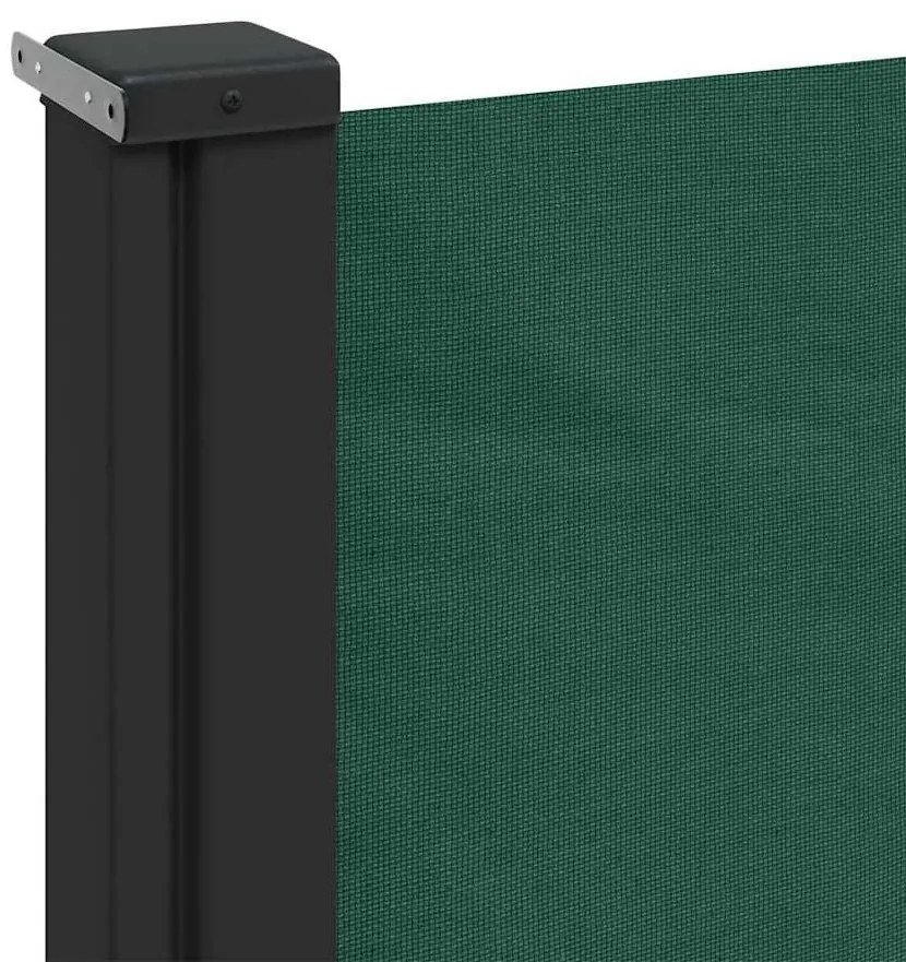 Toldo lateral retrátil 160x600 cm verde-escuro