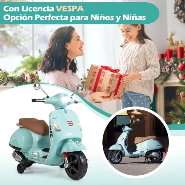 Mota elétrica para crianças 12V com motor duplo e 4 rodas Música Buzina para crianças de 3 a 6 anos Verde