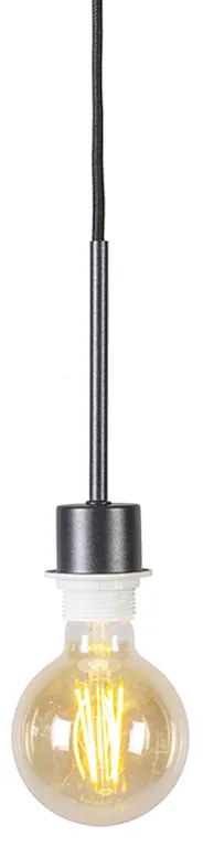 Candeeiro de suspensão moderno preto com cúpula azul antigo 50 cm - Combi 1 Moderno