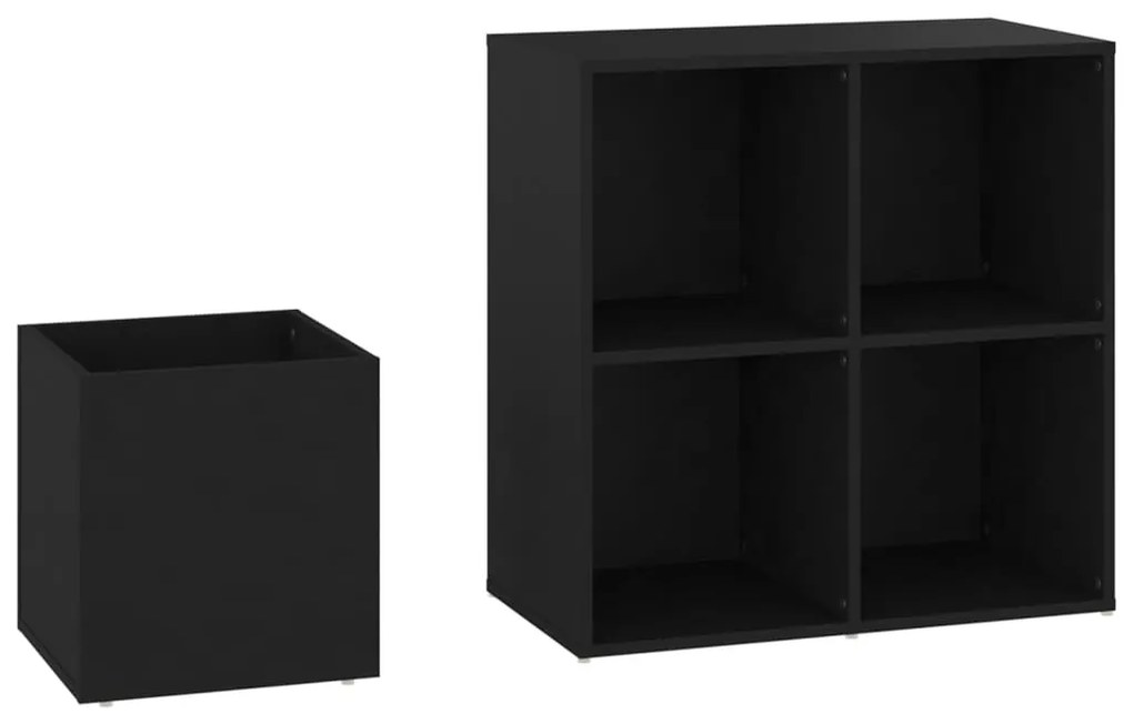 Sapateira de corredor 105x35,5x70 derivados de madeira preto
