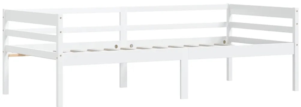 Estrutura de cama em pinho maciço 90x200 cm branco