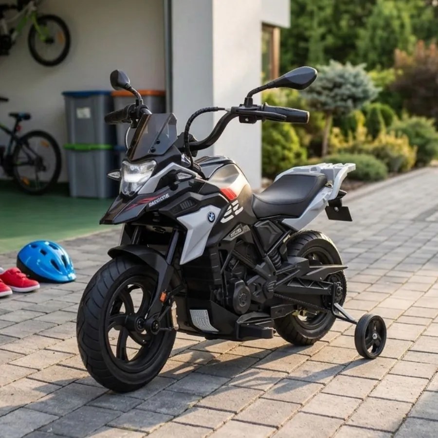 Mota eletrica para Crianças 2 a 5 anos 12V BMW G310GS Rodas EVA, Preta