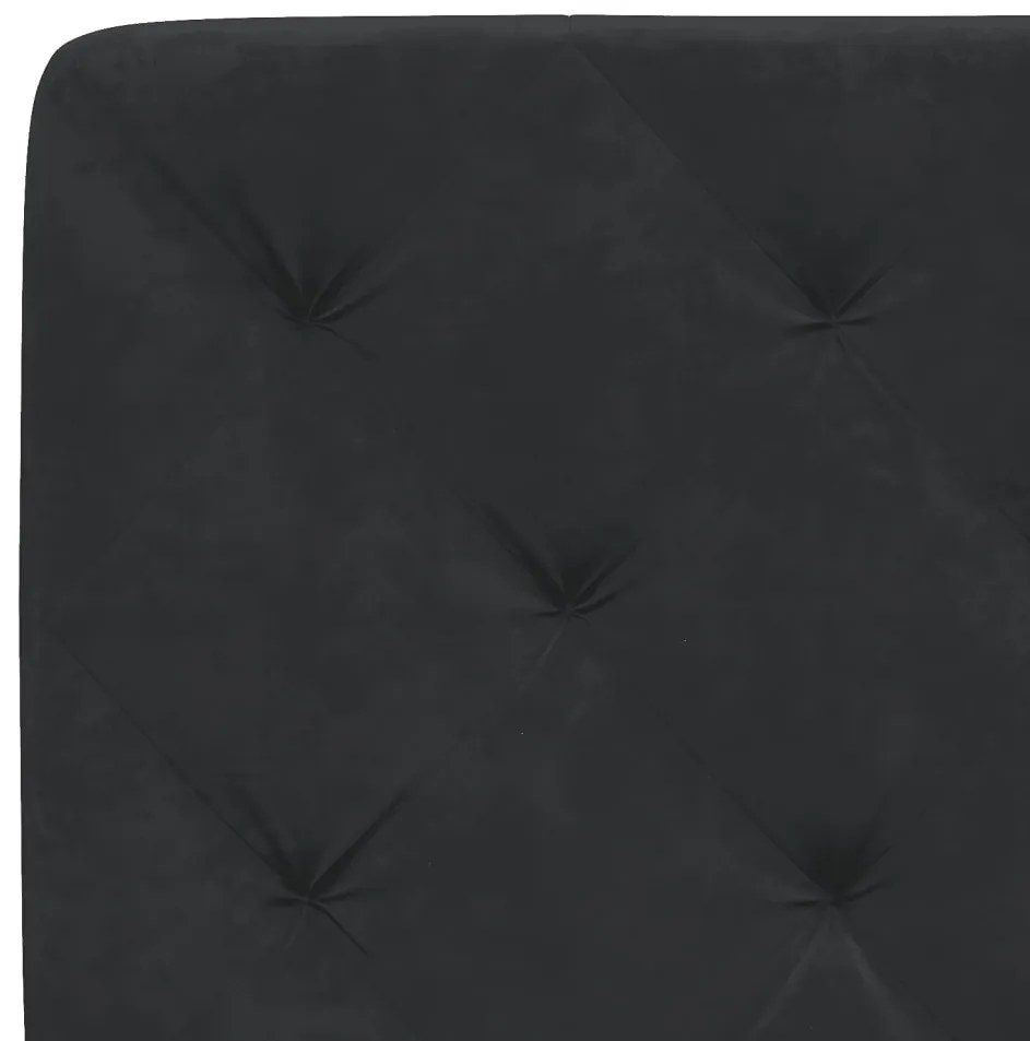 Cama com colchão 160x200 cm veludo preto