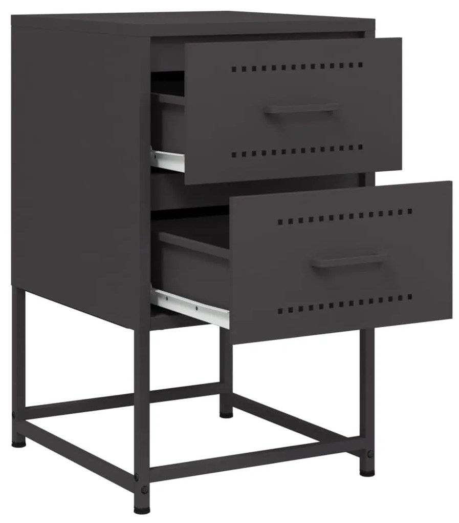 Mesa de cabeceira 36x39x60,5 cm aço preto