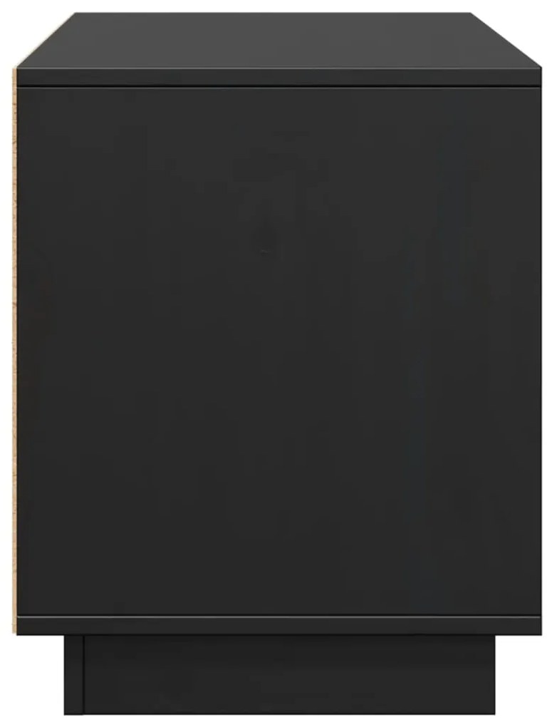 Móvel de TV 110,5x35x44 cm madeira de pinho maciça preto