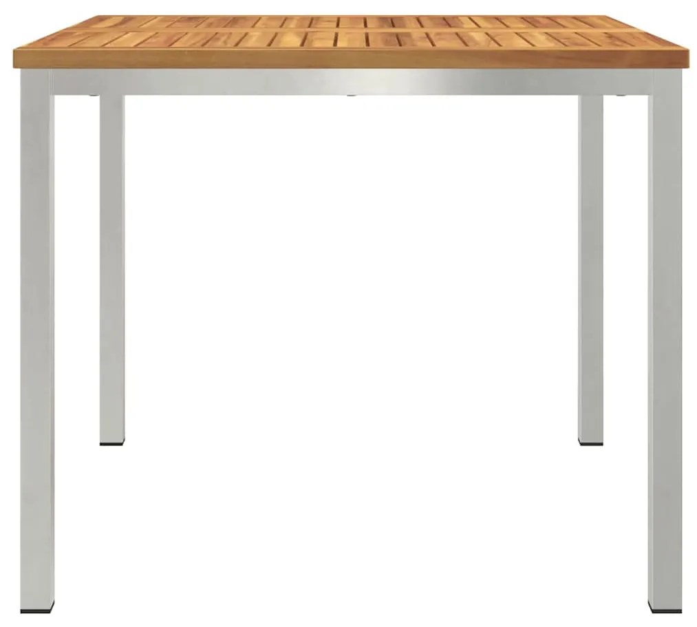 Mesa de Jantar Externa 90x90x74.5 cm Madeira Sólida de Acácia