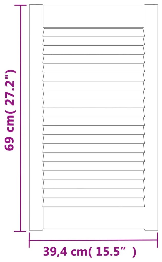Portas de armário 4 pcs com design de persiana pinho maciço