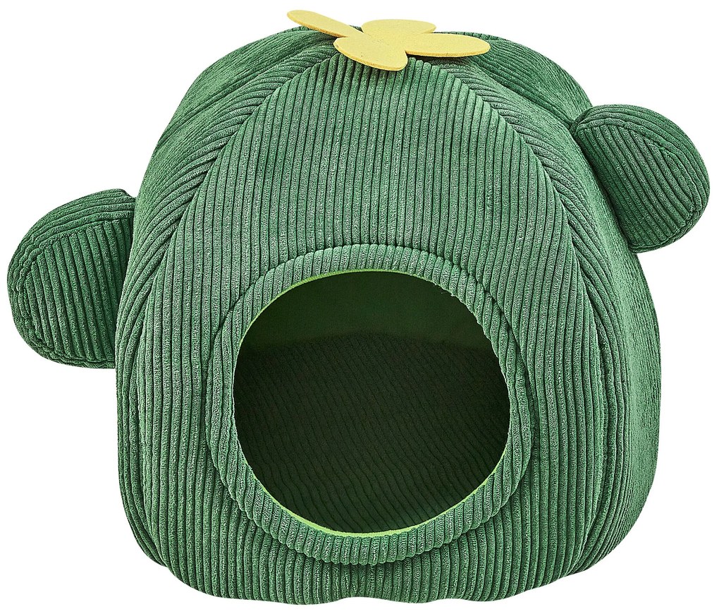 Cama para animal de estimação em bombazine verde 45 x 36 x 36 cm PALU Beliani