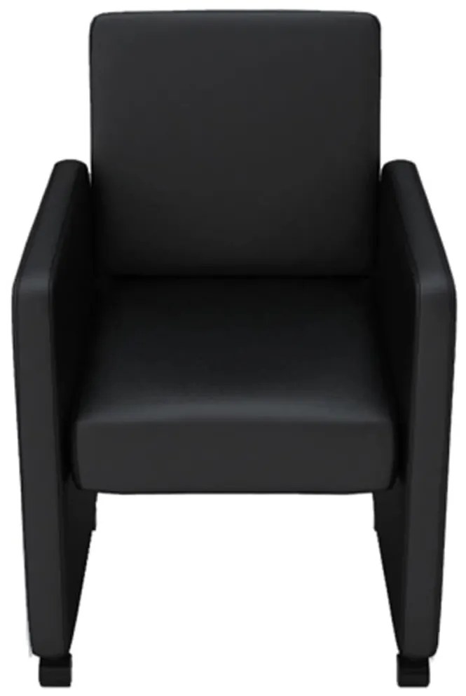 Cadeiras de jantar 4 pcs couro artificial preto