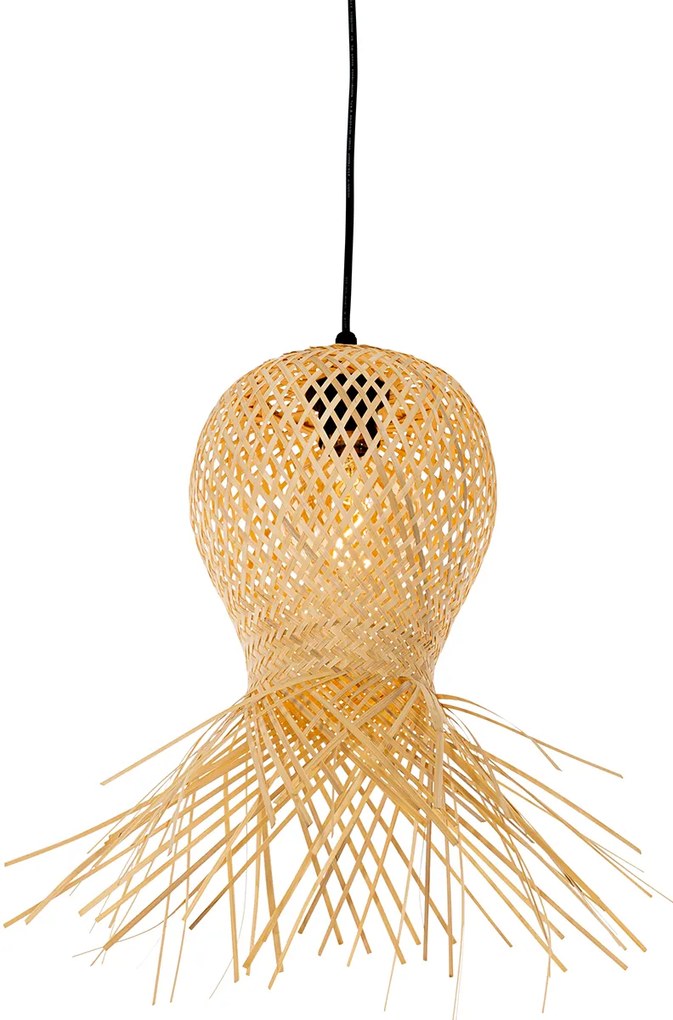 Candeeiro de teto exterior oriental em bambu 3 luzes IP44 - Carlos