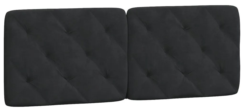 Cama com colchão 140x190 cm veludo preto