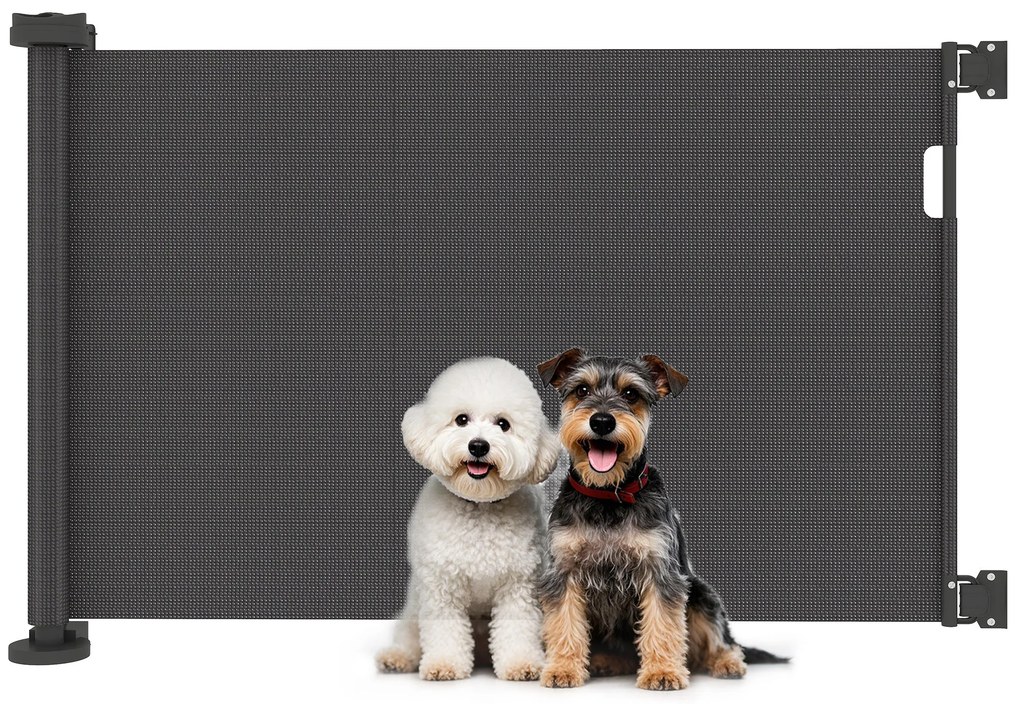 PawHut Barreira de Segurança para Cães Retrátil 0-136 cm Barreira para