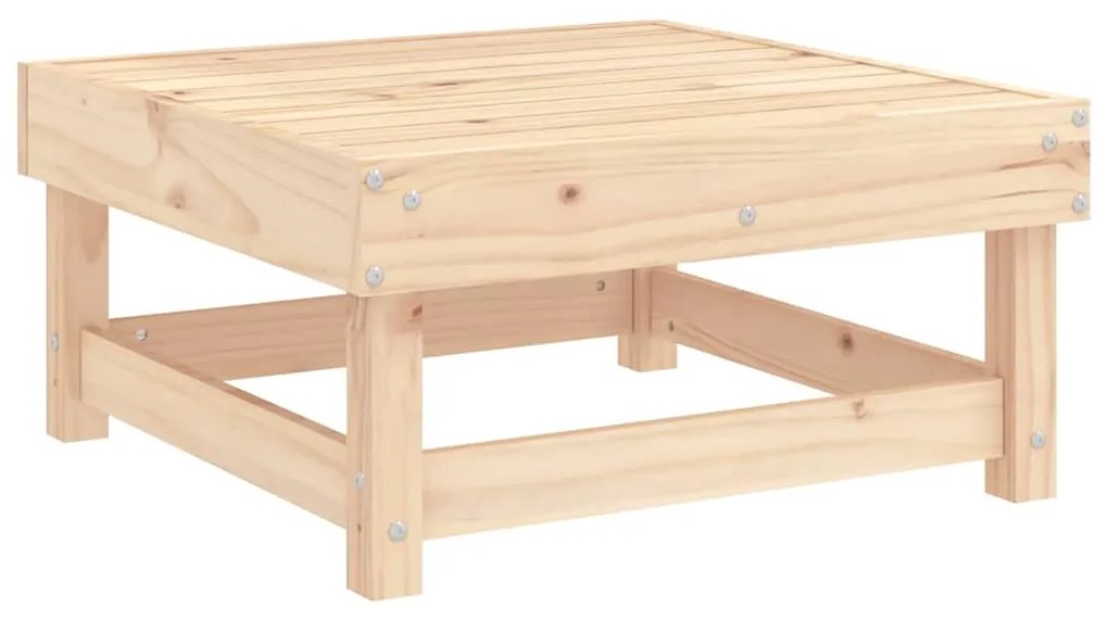 Apoios de pés p/ jardim c/ almofadões 2 pcs pinho maciço