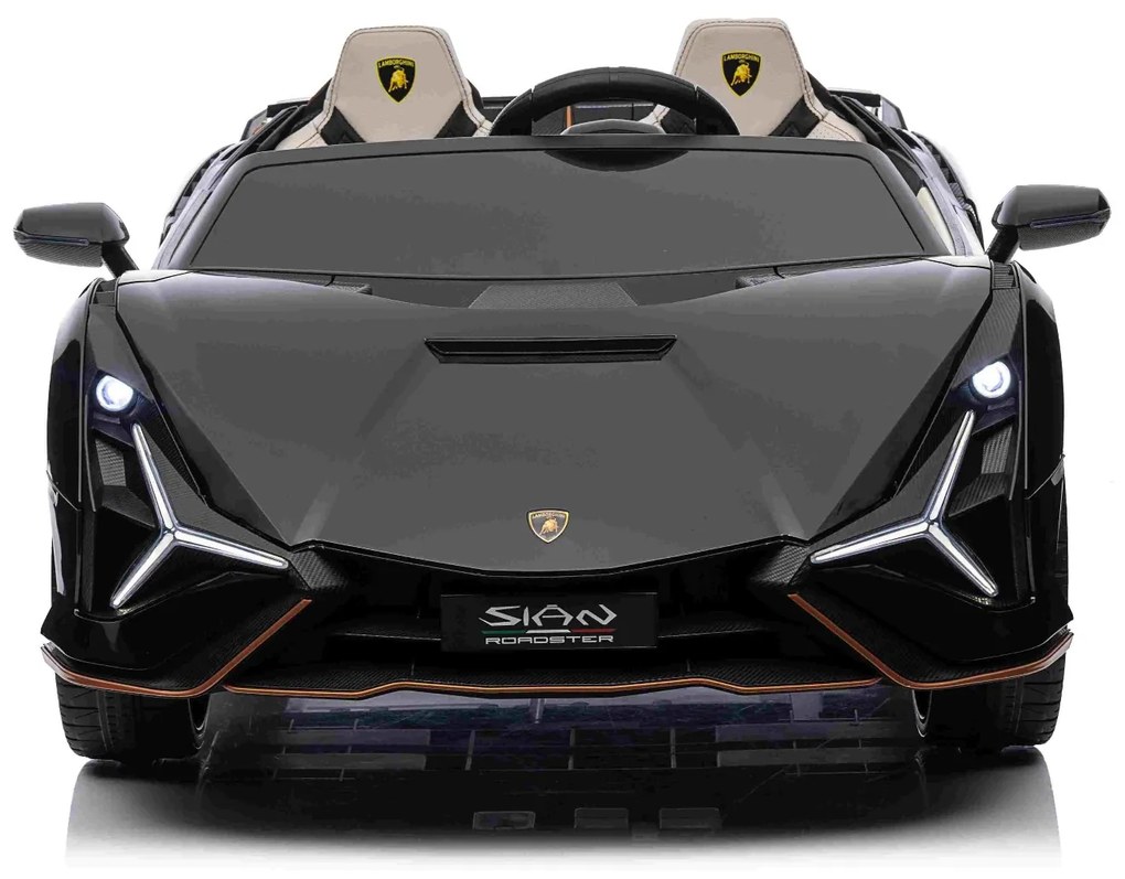 Carro elétrico para crianças Lamborghini Sian 4X4, 12V, 2 Lugares controle remoto 2,4 GHz, entrada USB/AUX, Bluetooth, Suspensão, Portas de abertura v