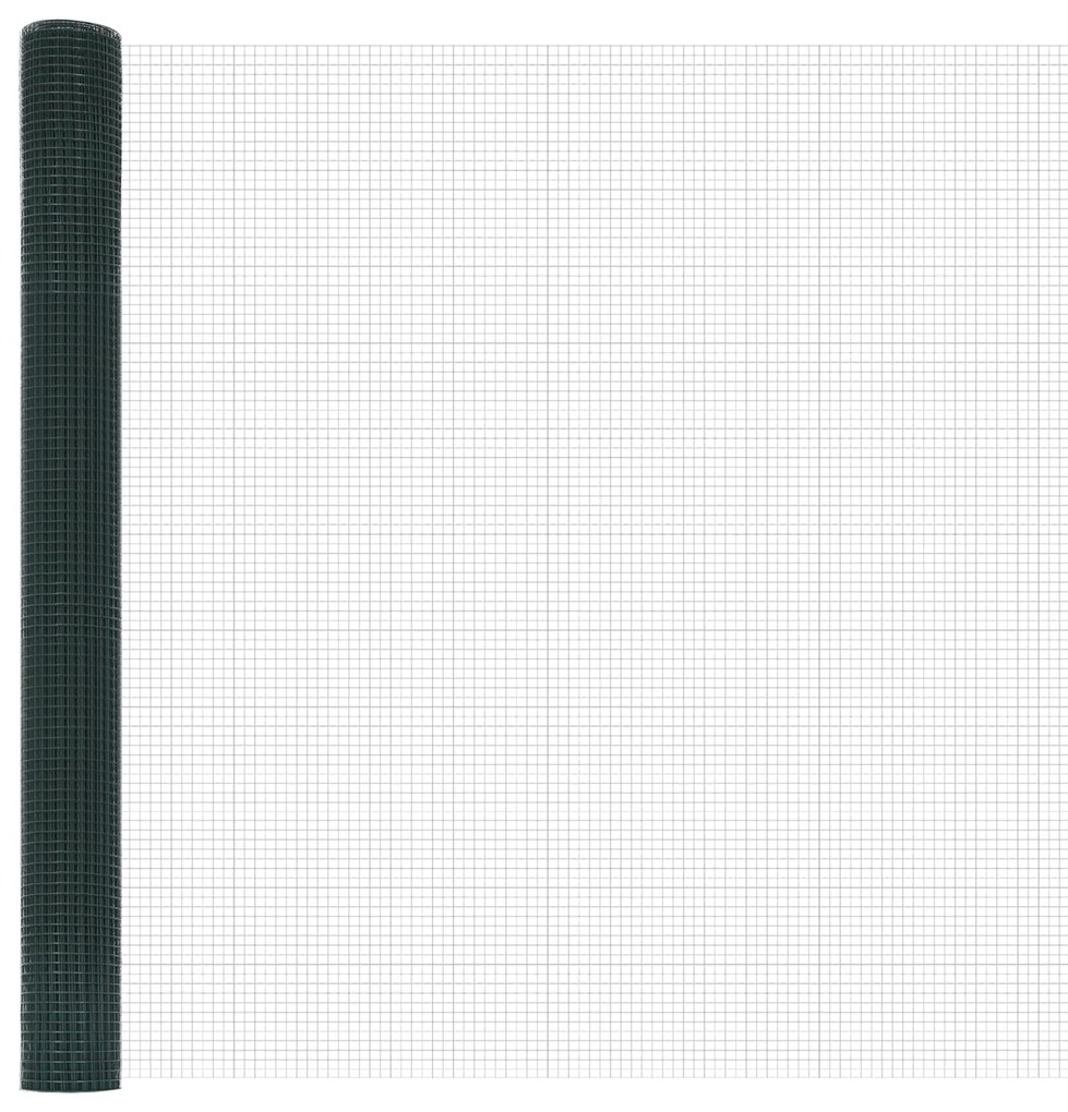 Cerca de Fio Soldado com 5 Postes U Verde 1,6x10 m Aço