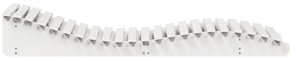 Espreguiçadeira 205x80x31,5 cm madeira de pinho maciça branco