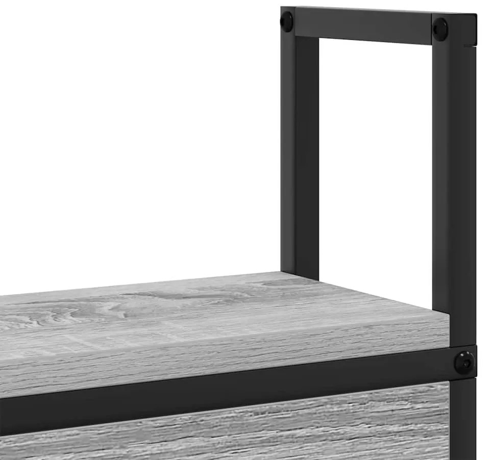 Cabeceira de armazenamento com cabeceira Sonoma cinzento 135 cm