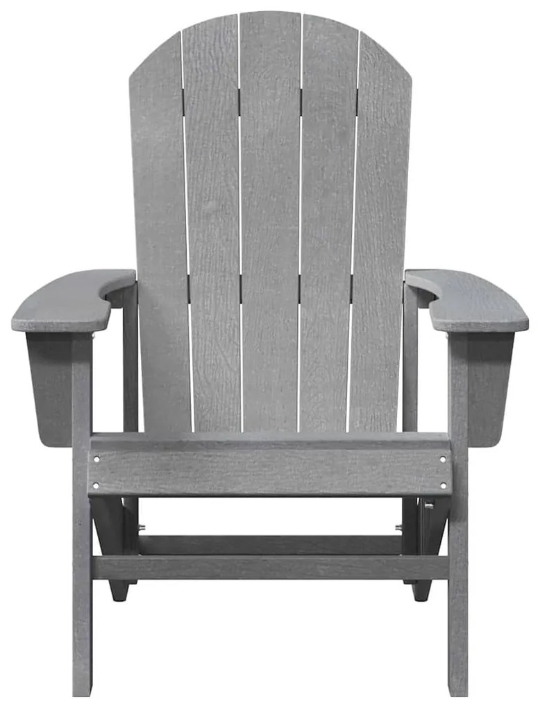Cadeiras Adirondack vidaXL 2 pcs Cinza Claro 74x82x90 cm HDPE