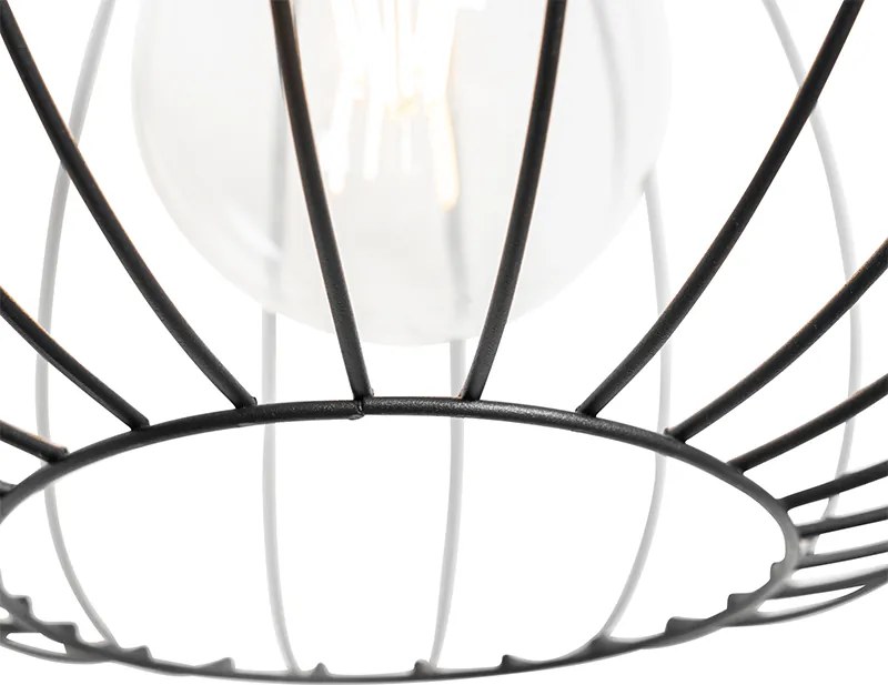 Candeeiro de suspensão industrial preto - Margarita