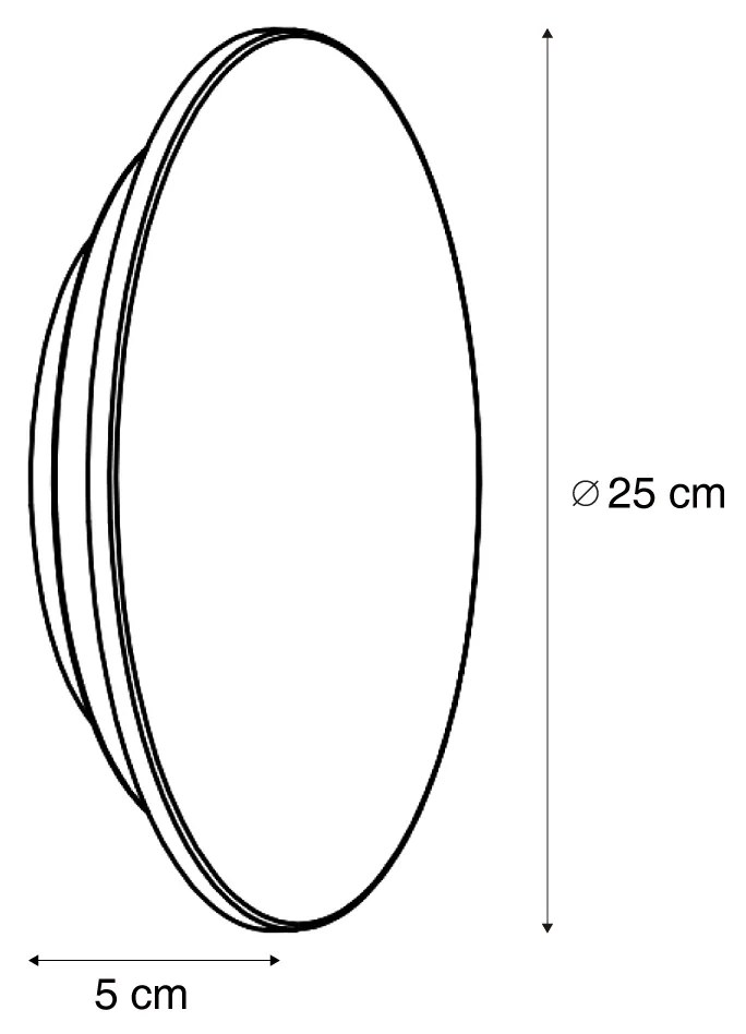 Candeeiro de parede exterior preto incluindo LED IP54 - Soleil Moderno