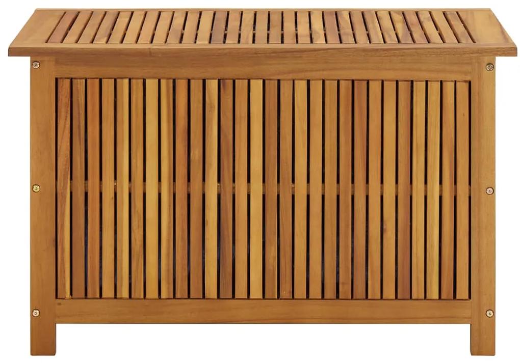 Caixa arrumação para jardim 90x50x58cm madeira acácia maciça