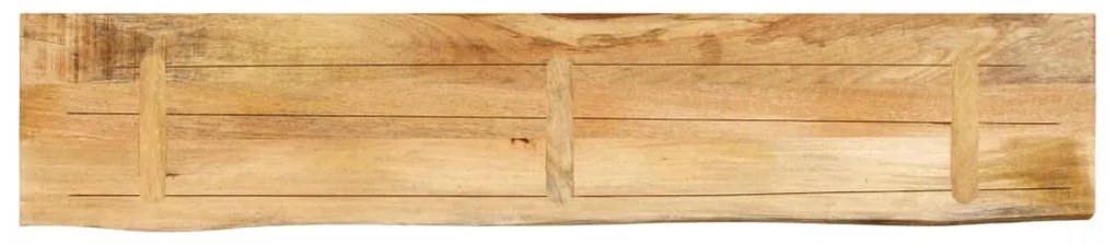 Tampo de mesa borda viva 140x20x3,8 cm mangueira áspera maciça