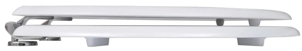Assento de sanita com tampa design simples MDF branco