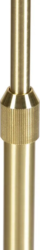 Candeeiro de pé dourado/latão com abajur preto 45 cm ajustável - Parte