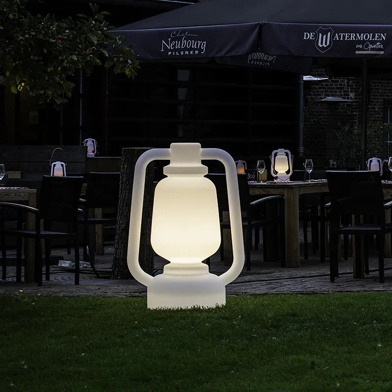 Candeeiro de Pé Branco 110 cm IP44 - Storm Extra Grande