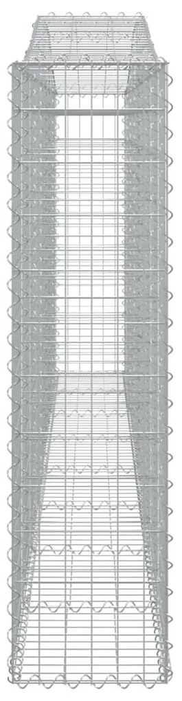 Cestos gabião arqueados 15 pcs 400x30x120/140 ferro galvanizado