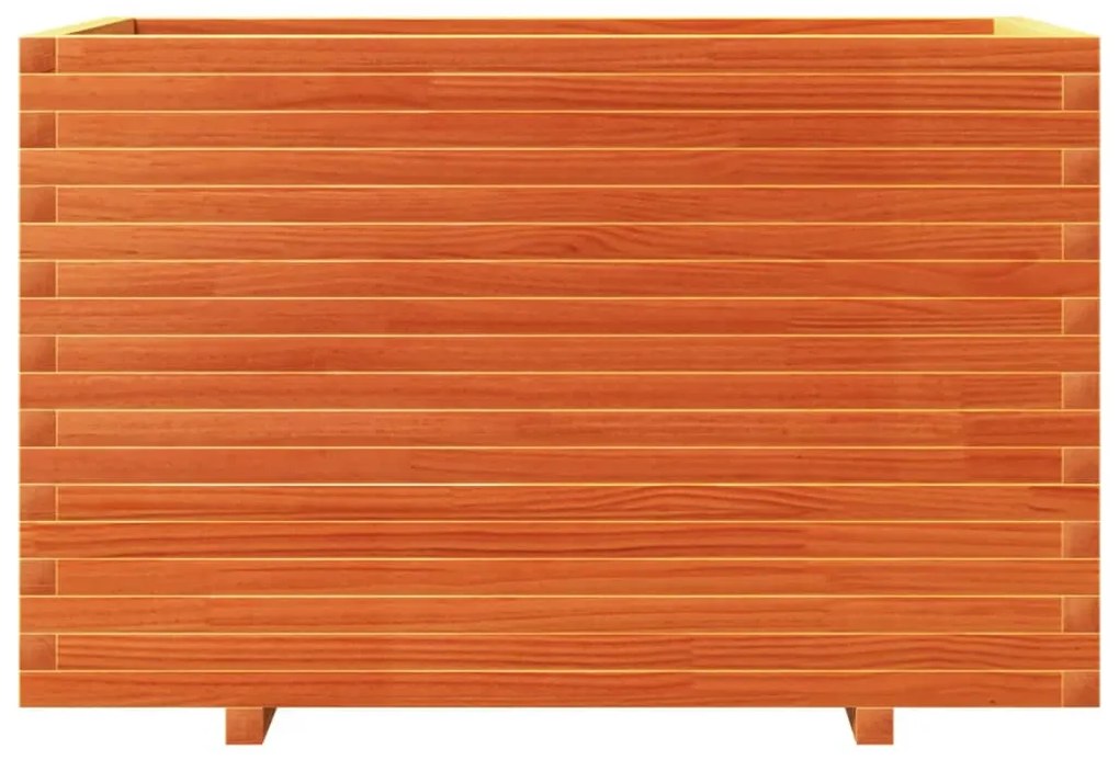 Vaso/floreira jardim 110x60x72 cm pinho maciço castanho mel