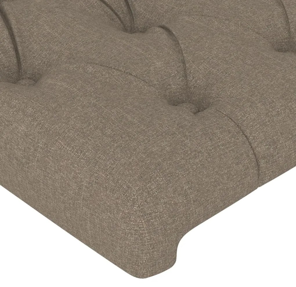 Estrutura de cama sem colchão 90x190 cm tecido cinzento