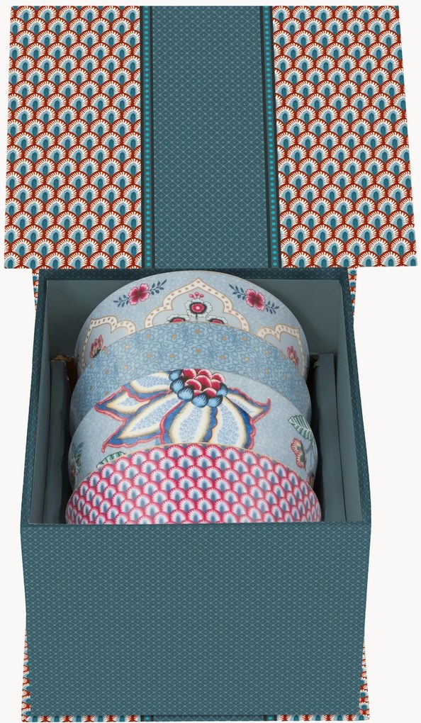 Taças pequenas Oriental Flower, conjunto de 4