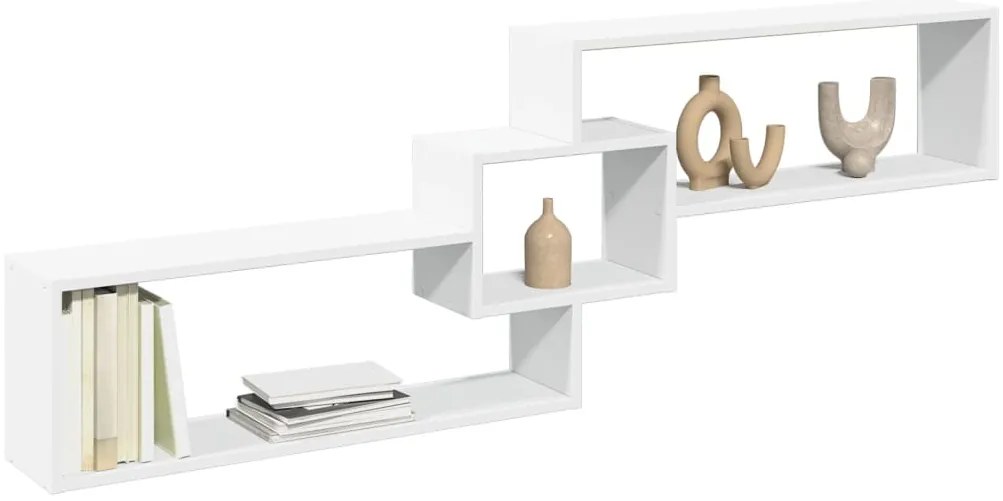 Armário de parede 158x18x53 cm derivados de madeira branco