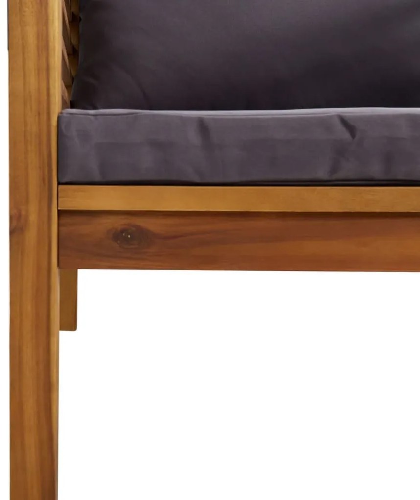 7 pcs conjunto lounge de jardim com almofadões acácia maciça