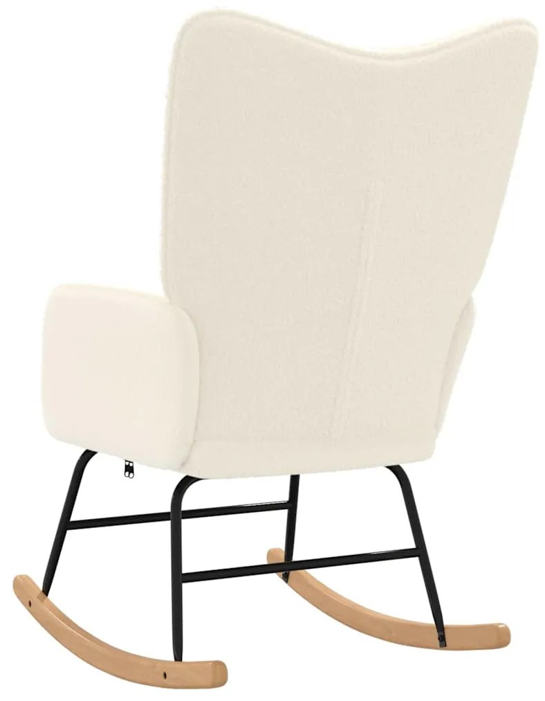 Cadeira Relaxante vidaXL Creme em Tecido Laço de Lã