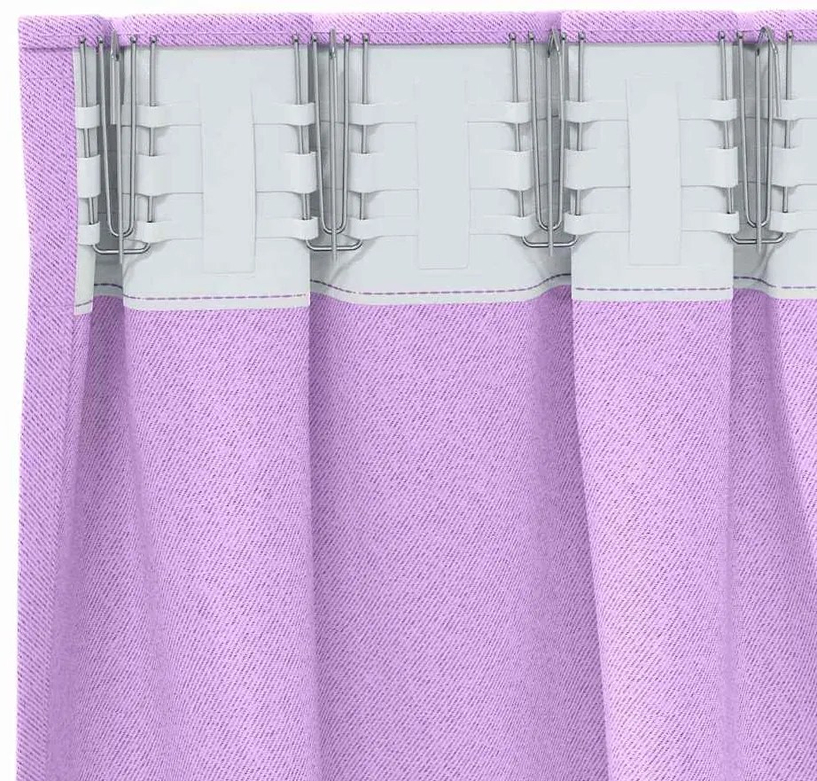 Cortinas com cortinas 2 pcs Roxo 260 x 140 cm Poliéster