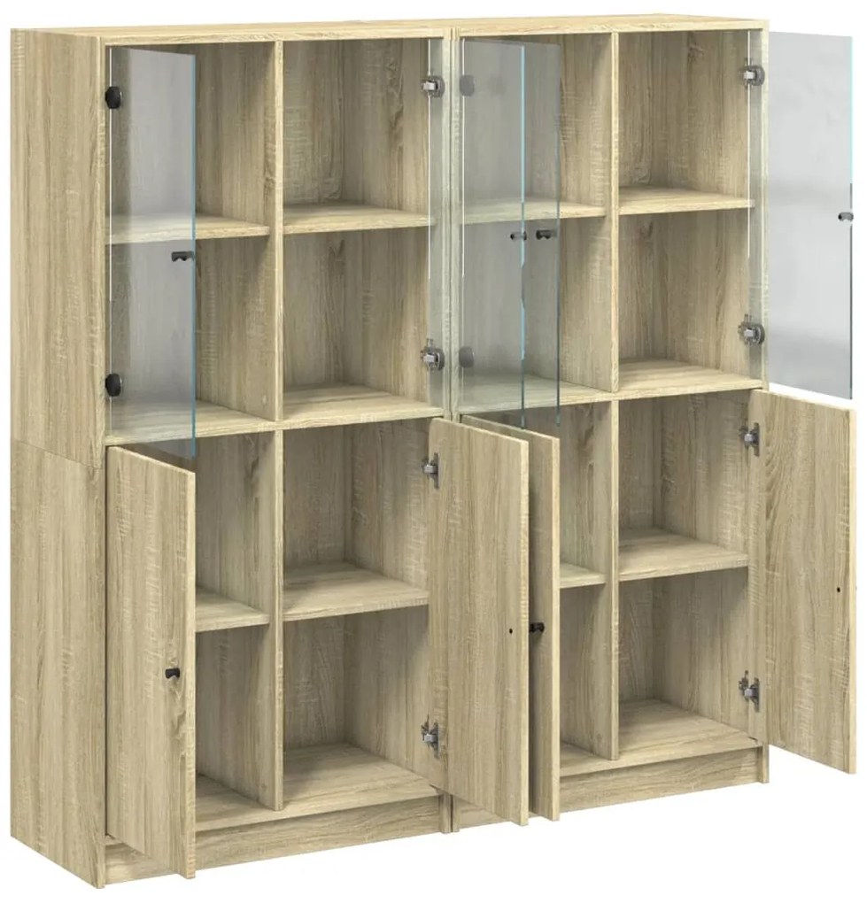 Estante c/ portas 136x37x142 cm deriv. madeira carvalho sonoma