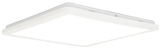Candeeiro de teto branco 40 cm quadrado com LED regulável em 3 níveis IP44 - Steve Moderno