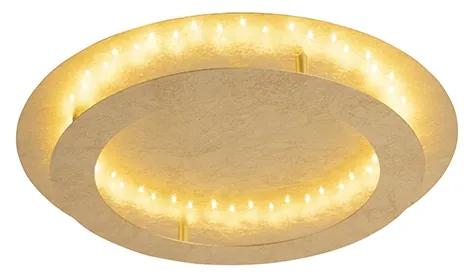 Luminária de teto Art déco ouro / latão 50 cm incl. LED - Belle Art Deco