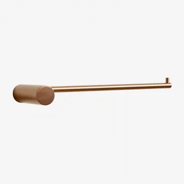 Toalheiro De Parede Com Barra ↔︎20 Cm Para Casa De Banho Em Aço Inoxidável Devon Ouro Rosa Escovado - Sklum
