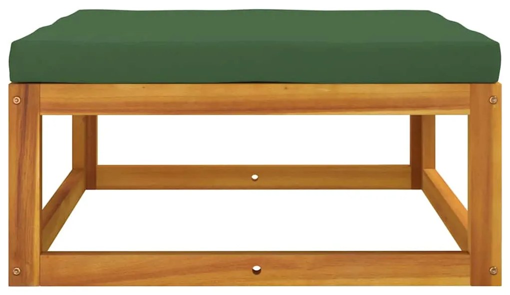 3 pcs conjunto lounge de jardim c/ almofadões acácia maciça