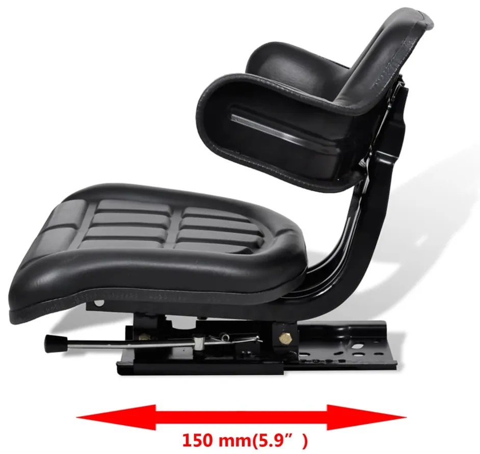Assento de trator com encosto preto