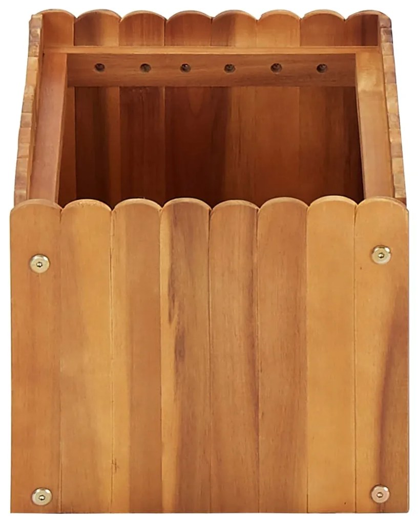 Vaso/floreira de jardim 50x30x25 cm madeira de acácia maciça