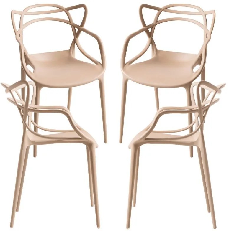 Pack 4 Cadeiras Korme - Beige