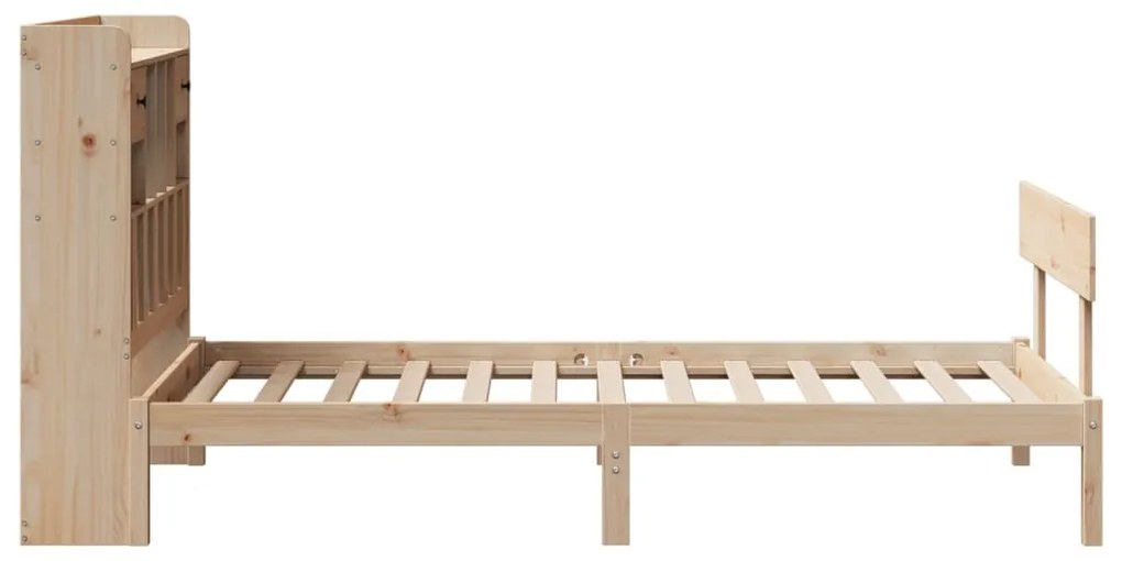 Cama com estante sem colchão 90x200 cm pinho maciço