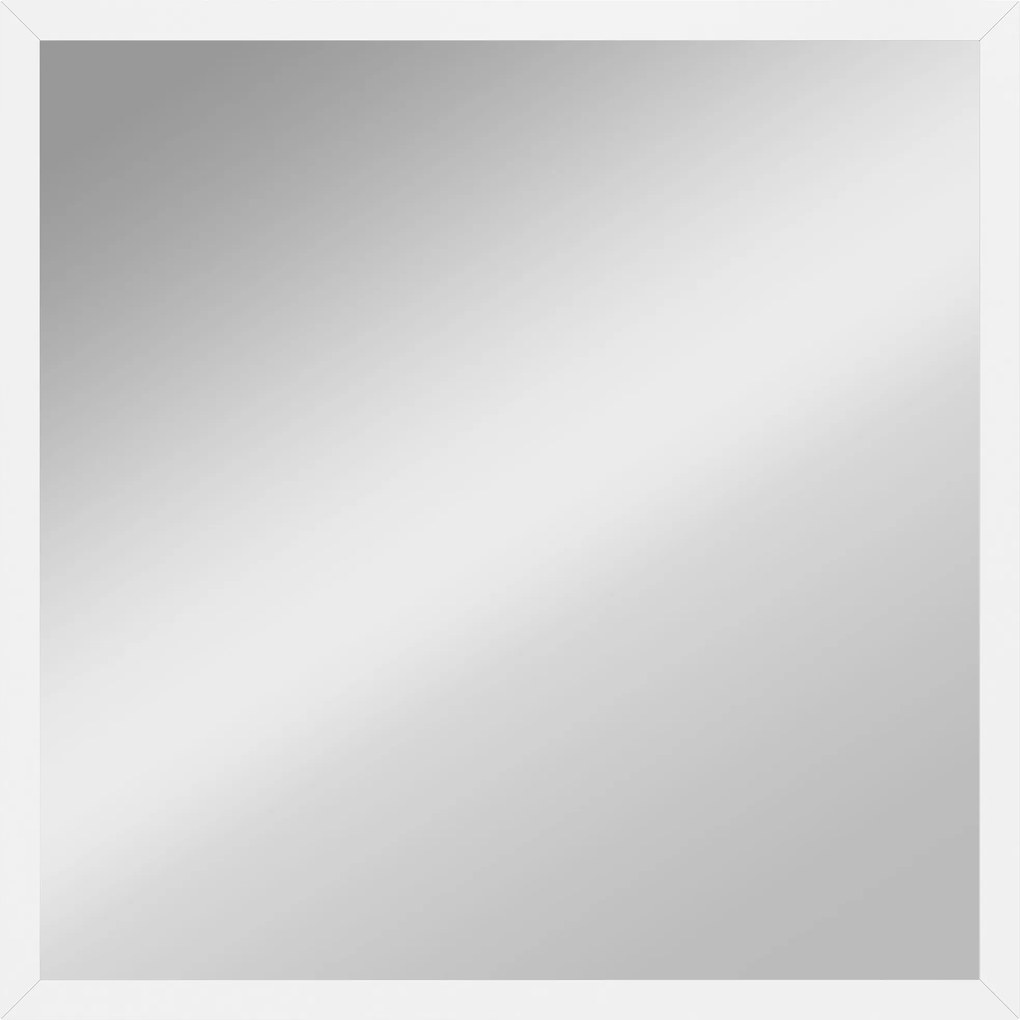 HOMCOM Espelho de parede quadrado 50 x 50 cm, moldura em madeira branca, ideal para banheiro, sala de estar ou quarto | Aosom Portugal