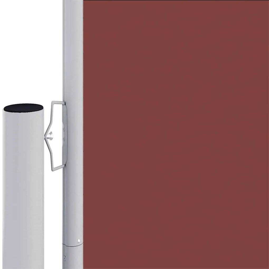 Toldo lateral retrátil 180x600 cm castanho