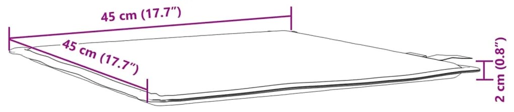 Almofadas assento de jardim 6 pcs 45x45x2 cm cinza-acastanhado