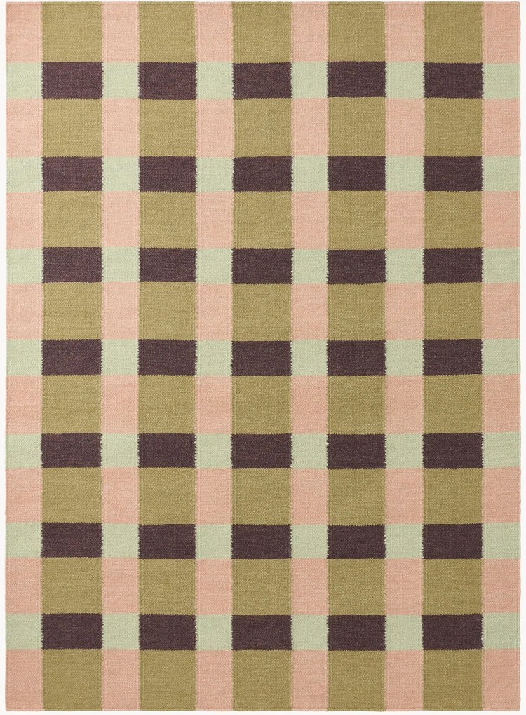 Tapete em lã artesanal de pelo curto Teressa